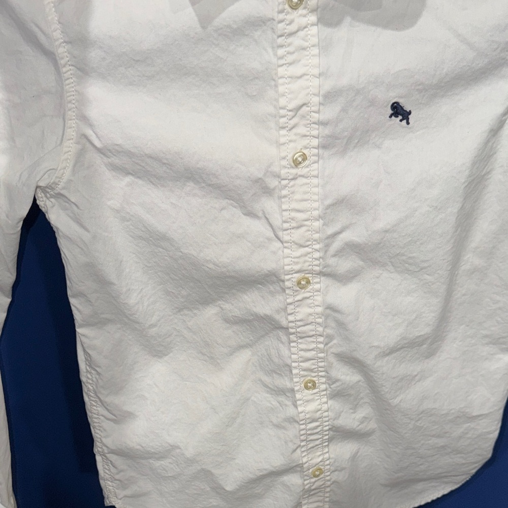 H & M- Classic White Long-Sleeve Button-Down Shirt Size 10 - Picture 10 of 16
